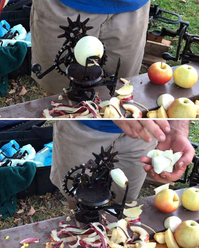 Ierīce ābolu mizoscaronanai... Autors: Zibenzellis69 22 neparasti rīki tādu problēmu risināšanai, par kurām mēs nekad neesam domājuši