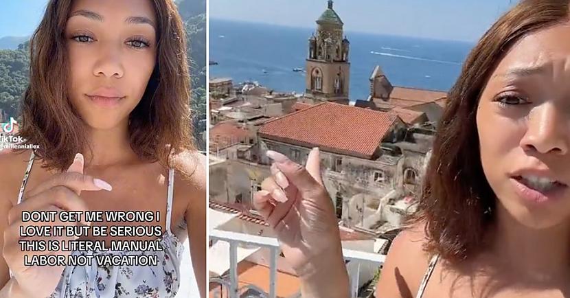 Žēloties par to ka vajag iet... Autors: Lestets VIDEO ⟩ Amerikāņu tūriste žēlojas par to, ka Itālijā viņai ir jāstaigā
