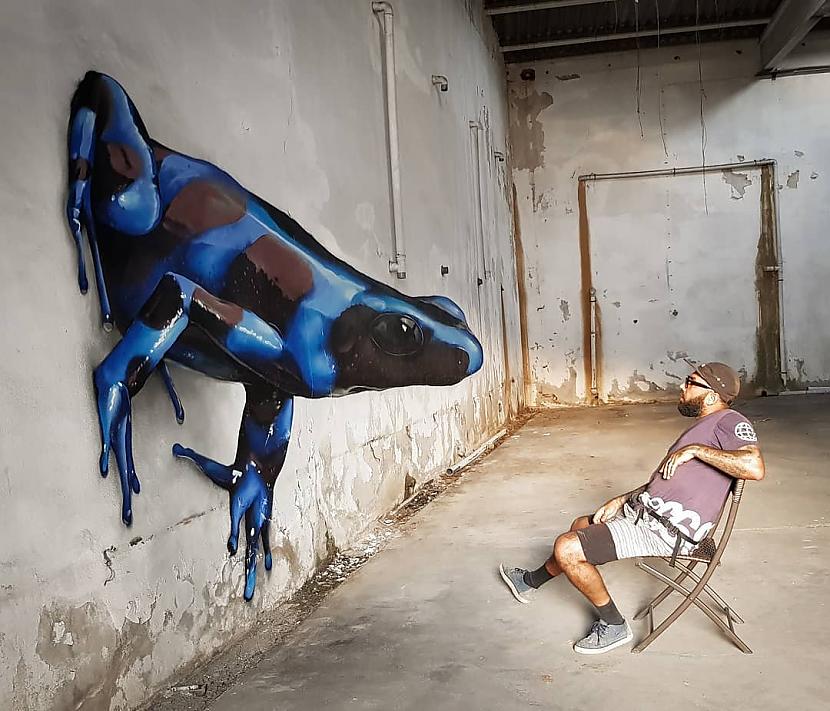 Vardīte Autors: Zibenzellis69 Portugāļu mākslinieks veido 3D grafiti, kas izskatās tik reālistiski