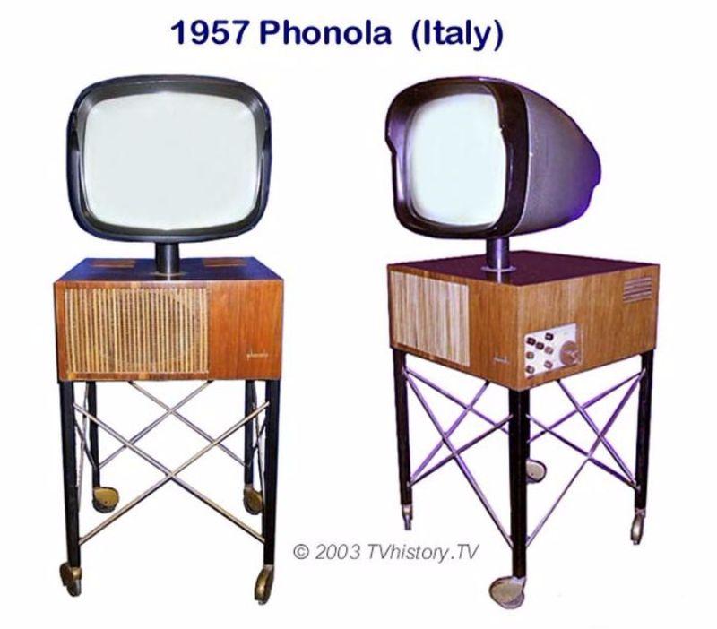 Phonola Marziano TV Italy 1957... Autors: Zibenzellis69 Satriecoši retro televizoru dizaini: netradicionāls skaistums