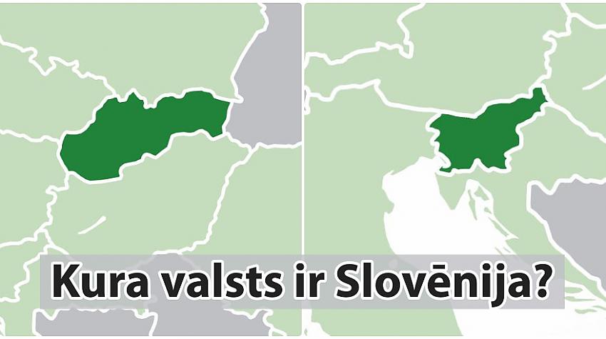 Tests: Vai tu vari atšķirt Slovēniju no Slovākijas?