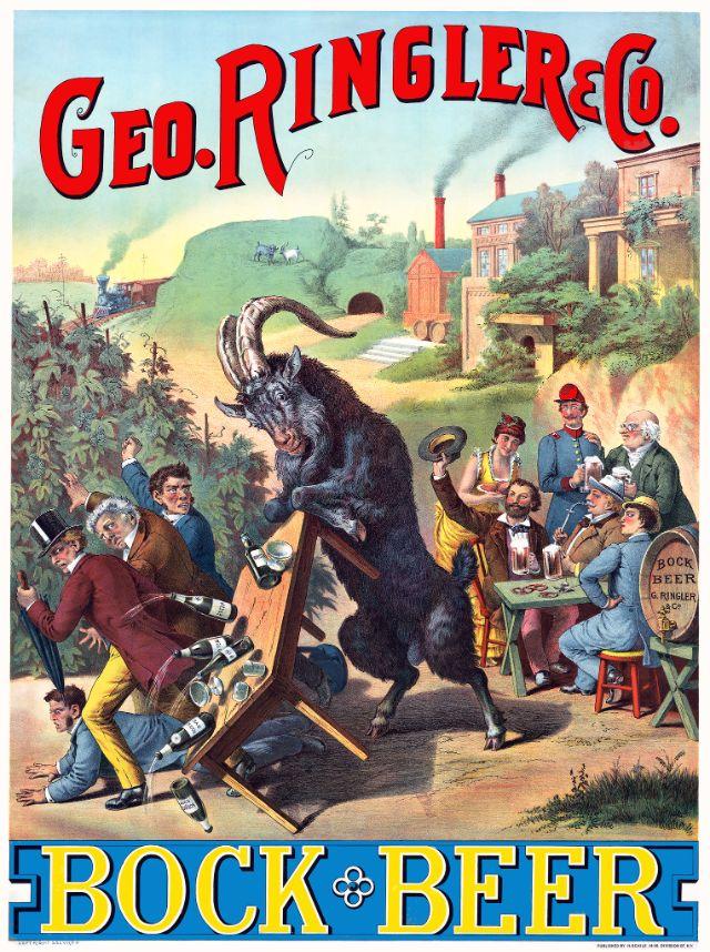 Geo Ringler amp Co Bock Beer... Autors: Zibenzellis69 Alus reklāmas plakāti no 19. gadsimta