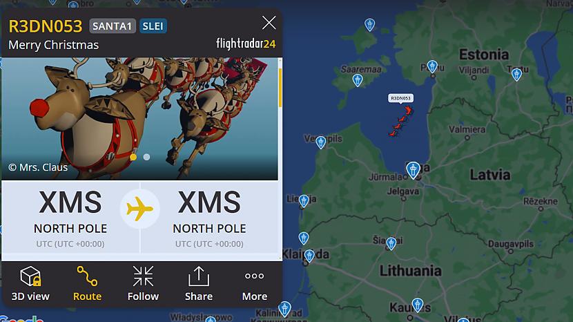 Saskaņā ar NORAD izlūkdatiem... Autors: matilde Ziemassvētku vecītim ļāva šķērsot Latvijas gaisa telpu